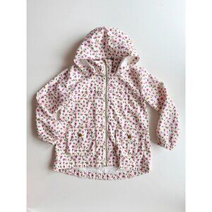 Girls' H&M x ANGELA MCKAY Pink Floral Cotton Canvas Jacket Rain Coat, Size 6-7Y